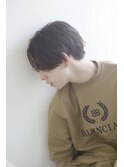 センターパートスタイル