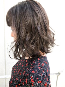 アイティー バイ アルバム 浦和店(IT by ALBUM) ラベンダーアッシュボブ_セシルカットフリンジウェーブ_ba278922