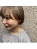ショートヘアミルクティー