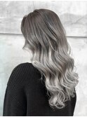 外国人風シルバーアッシュ×グラデーション×なみなみウェーブ