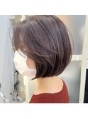 【修】20代30代40代◎透明感カラー×韓国切りぱなしボブ