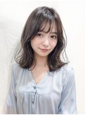 【Brella hair design】ブルーアッシュ×外ハネミディ