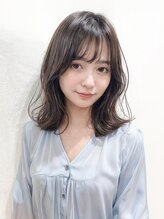 ブレラ ヘアー デザイン(Brella hair design) 【Brella hair design】ブルーアッシュ×外ハネミディ