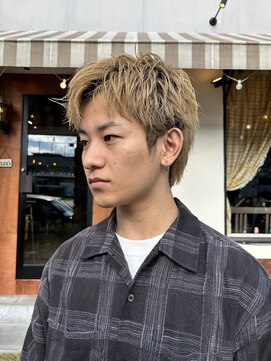 チャプター 問屋町(chapter) スパイキーショートメンズヘアダブルカラー眉毛カット