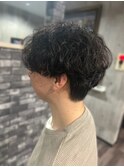 波巻きパーマ