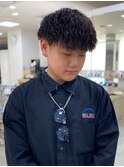 ツイストスパイラルシャドウパーマ波巻き無造作銀座メンズパーマ