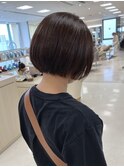 ミニボブ/ブラウンカラー/切りっぱなし
