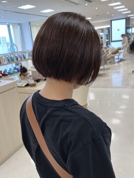 ケンジ 平塚ラスカ店(KENJE) ミニボブ/ブラウンカラー/切りっぱなし