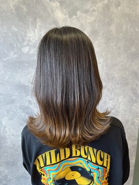 ザ ラブズ ラフズ ヘアー 本店(the loves laughs hair) ブリーチなしグラデーションカラー/ミディアム/デザインカラー