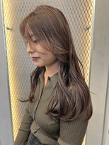 スリーバイベルベット(THREE...by velvet)&nbsp;顔周りレイヤースタイル/カラー/ダブルカラー