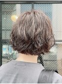 秋色◎大人可愛いミニボブパーマショートボブくせ毛風小顔ヘア
