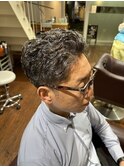 オールバックパーマ