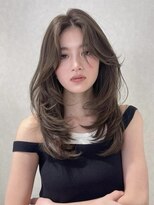 ウル 岡山駅店(ULu.) レイヤーカットアッシュグレージュハイライト岡山20代30代