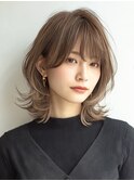 ミディアムレイヤー白髪ぼかしカラー３０代４０代５０代６０代