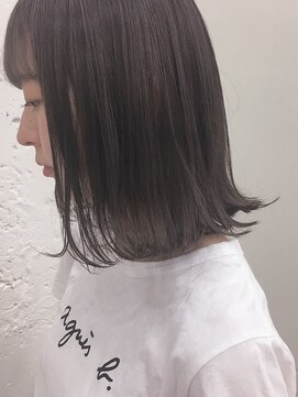 ブルーフェーセス 表参道(blue faces) 『bluefaces』 パープルグレージュ×切りっぱなしボブ