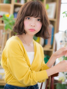 カバーヘア イヴ 戸頭店(COVER HAIR EVE) *EVE戸頭*斜めバング♪くせ毛風ガーリーボブa