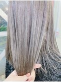 髪質改善カラー弱酸性ストレートケアブリーチ韓国風ミルクティ
