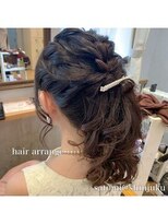ワット 原宿店(W)&nbsp;ドレスヘア　着物　結婚式ヘアセット　ポニーテールアレンジ