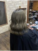 ブリーチ毛活かしてベージュカラー