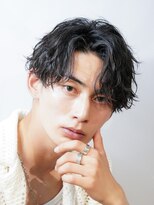 メンズ波巻きスパイラルパーマプードルパーママッシュ韓国ヘア