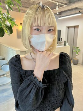 フラッグ ヘアー 天神西通り店(Flag HAIR) ハイトーンボブ