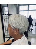 グレイヘアー＆大人ツーブロック