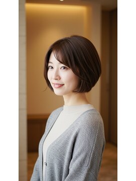 ブルーベイル(Blue Veil.) ボブ/30代ボブ/30代ショートボブ/白髪ぼかし/ヘッドスパ