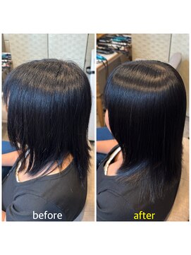 ランド 国分寺(LAND) 指通りと表面のふわふわが気になる髪に縮毛矯正　【縮毛矯正】
