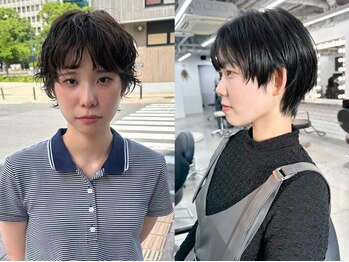 カケ(kake)の写真/初めてショートにする方でも安心◎経験豊富なスタイリストがどこから見ても綺麗なシルエットに導きます＊