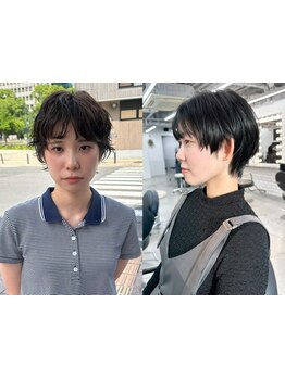 初めてショートにする方でも安心◎経験豊富なスタイリストがどこから見ても綺麗なシルエットに導きます＊