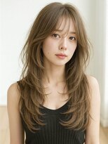 ノラキチジョウジ(NORA KICHIJOJI)&nbsp;透明感ブラウン外国人風くびれミディアムレイヤーカット