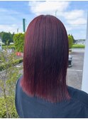 【ブリーチあり】ワインレッドカラー