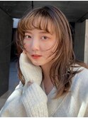 小顔カット/ダブルカラー/簡単スタイリング