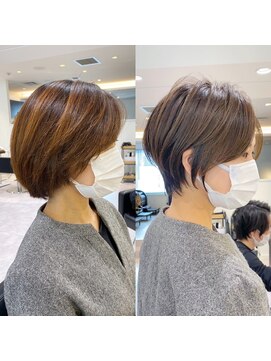 バンプ ギンザ(BUMP GINZA) 30代40代50代絶壁解消白髪ぼかし髪型ハイライト前髪山口