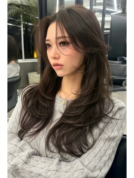 ランズ(LANDS) カーテンバング　レイヤーカット 【韓国ヘア 大阪 梅田】