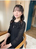 清楚系ハーフアップ