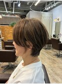 大宮/ミルクティーブロンド/ダークブルー/デジタルパーマ