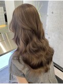 韓国ヘアヘーゼルラテモカミルクティーベージュグレージュカラー