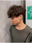 10代 20代 メンズヘア シャドウパーマ マッシュ 刈り上げ