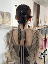 ウル 岡山駅店(ULu.)&nbsp;結婚式ヘア二次会ヘア編みおろしカチモリシニヨン岡山ヘアセット