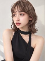 フィーリーカラー 大阪梅田店(feery color) ベージュインナーカラーショートボブレイヤーミディアム前髪