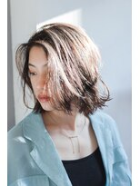 ミット バイ リトル(mit BY LITTLE) クラゲヘアー前髪なしボブラベンダーミルクティ