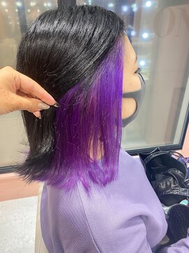 シェリエ(Cherie) ヴィランズインナーカラー/バブルガムパープル/グレーブラック