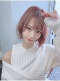 前髪イメチェンイヤリングカラーラベンダーカラー