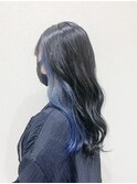 大人イヤリングカラー◎インナーブルー