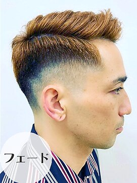 アッシュ 亀戸店(Ash) 【バーバースタイル】フェード×ポンパドールスタイル