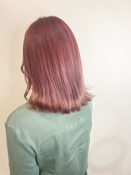 アヴァンス アリオ鳳店(AVANCE) ケアブリーチ×ピンク×切りっぱなし×タンバルモリ