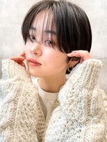 メゾンドイギー(MAISON de IGGY)&nbsp;黒髪グレーベージュコンパクトショート前髪パーマ地毛風カラー