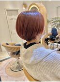 チェリーピンク×ラウンドショート