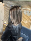 #バレイヤージュ#グレージュカラー#ボブウルフ#ココアベージュ